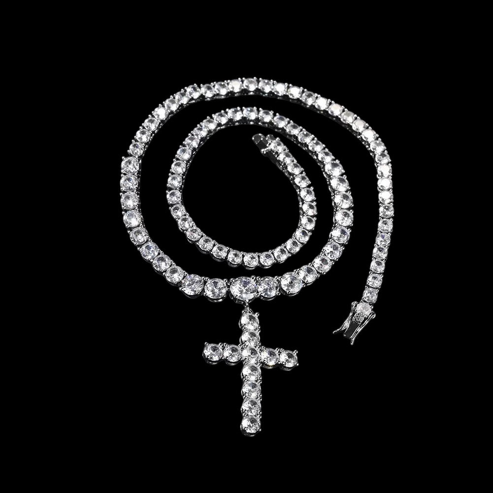 4–6mm Iced Cross Tennis Chain