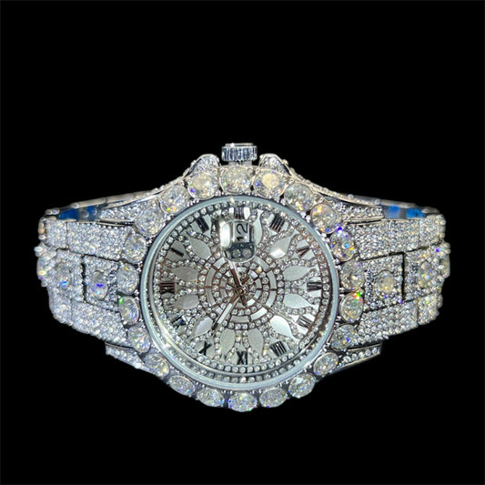 Sunburst Date 45mm – Fully Iced Horloge