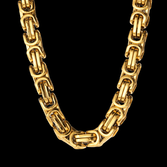 8mm gouden koningsketting heren