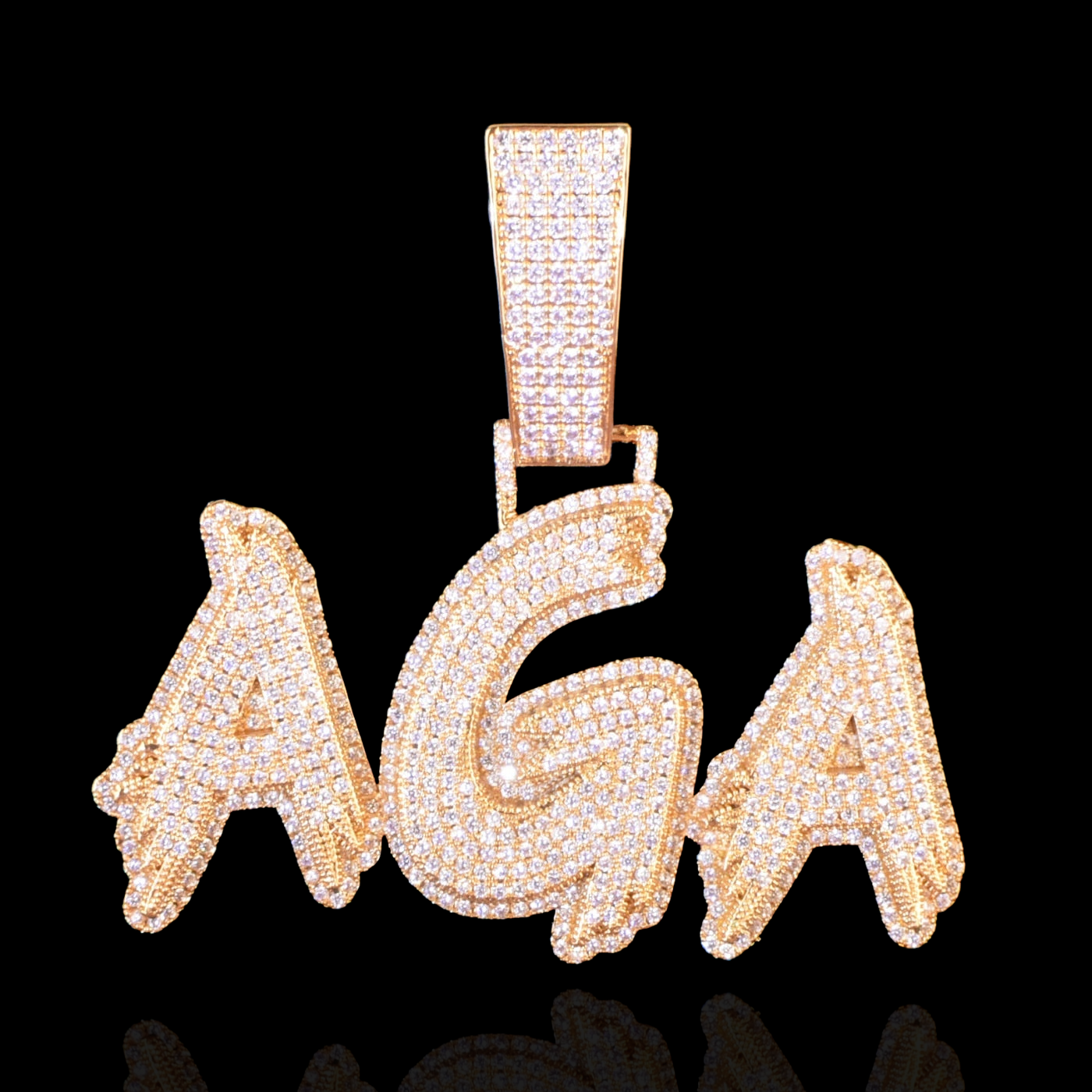 Custom Bold Outline Name Pendant