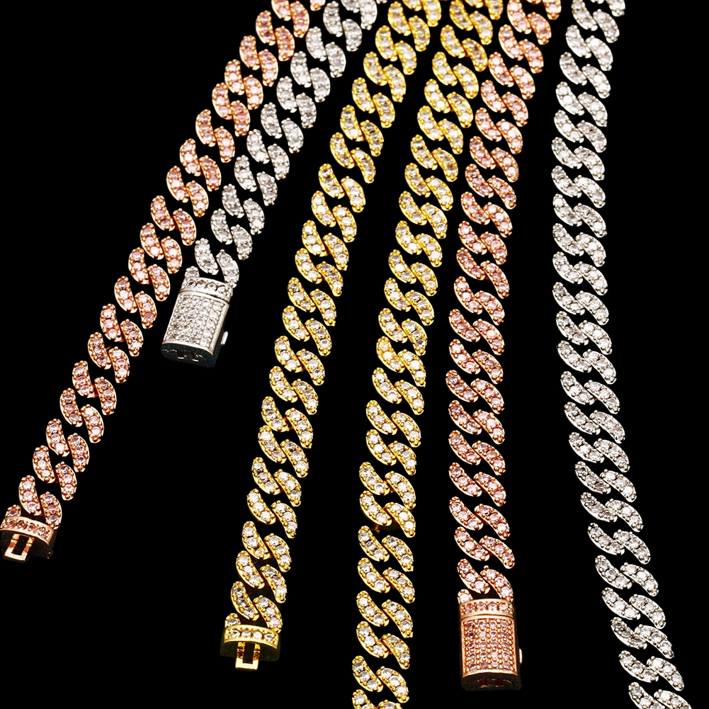 Premium diamond iced out Miami Cuban chains 6mm