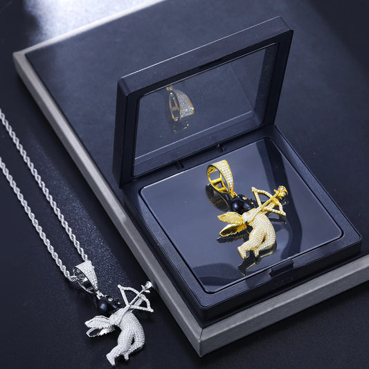 Moissanite Diamond Cupid Angel Pendant