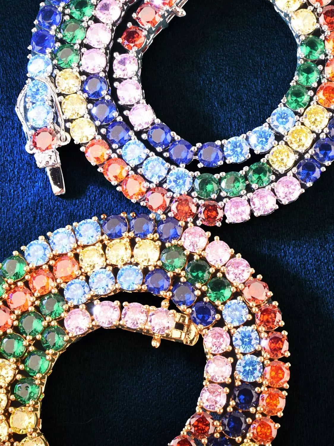 4MM MULTIKLEUR TENNIS KETTING