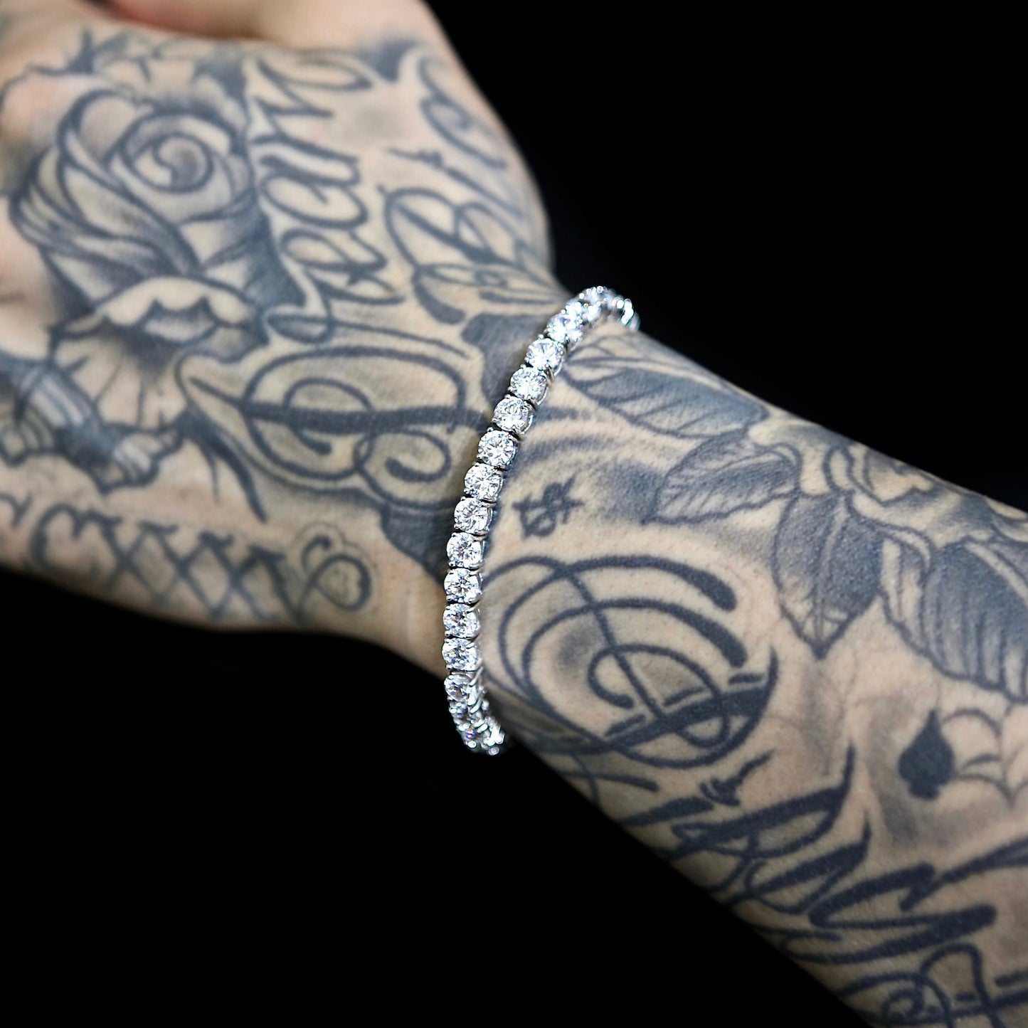 5mm White Gold Plated Custom Tennis Bracelet