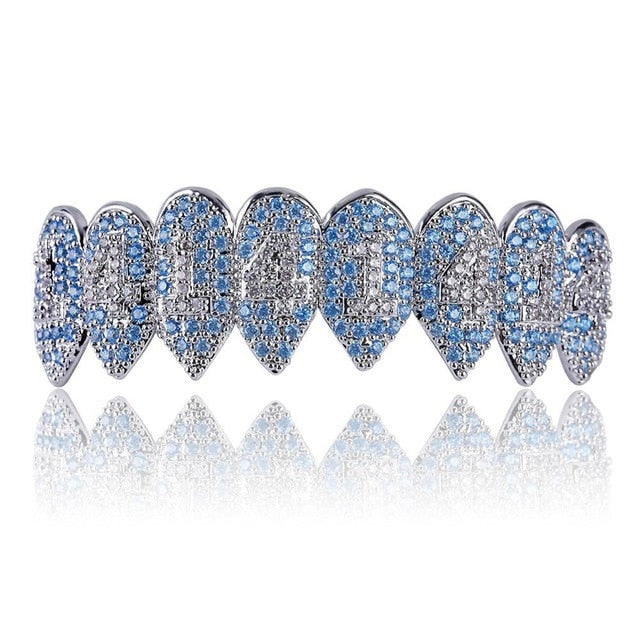 8/8 Blauwe ICED Shark Grillz