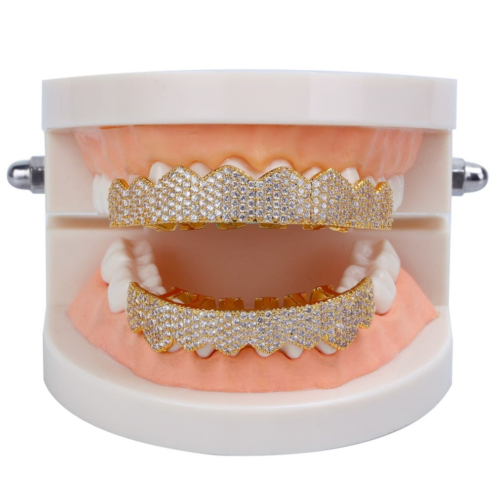 8-Tooth Premium ICED OUT Lower Grillz