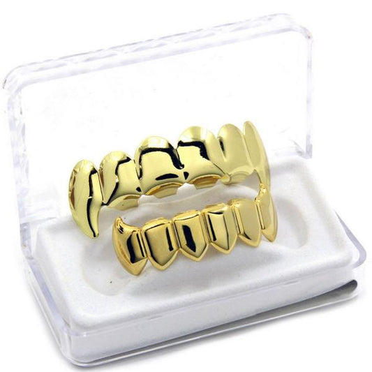 6/6 Gold plated Fang Grillz