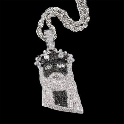 Zwart PVD Christus Hanger met Doornenkroon