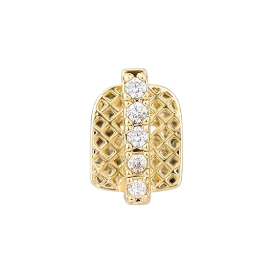 Gold Plated ICED OUT Streep Tand