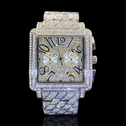 Royal Frost 45mm – Fully Iced Square Horloge