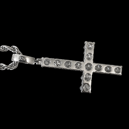 Moissanite Diamanten Omgekeerd Kruis Hanger
