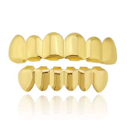 6/6 Gold plated Grillz Set