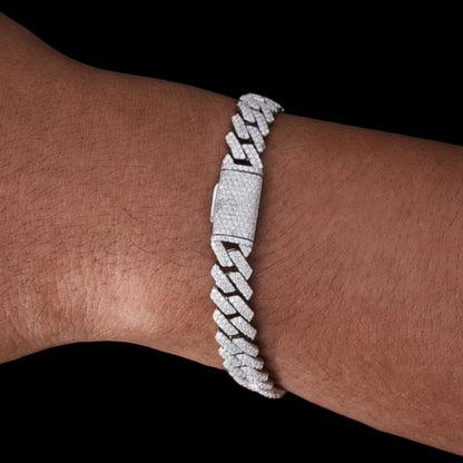 8mm Moissanite Diamanten S-Schakel Cuban Armband