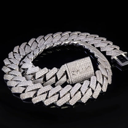 diamond iced out 20mm Miami Cuban chain with custom personalized design