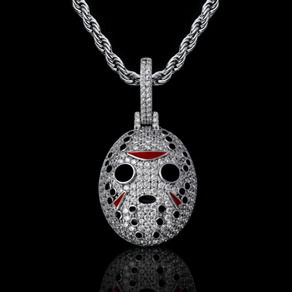 Zilveren Moissanite Diamanten Hockey Masker Hanger