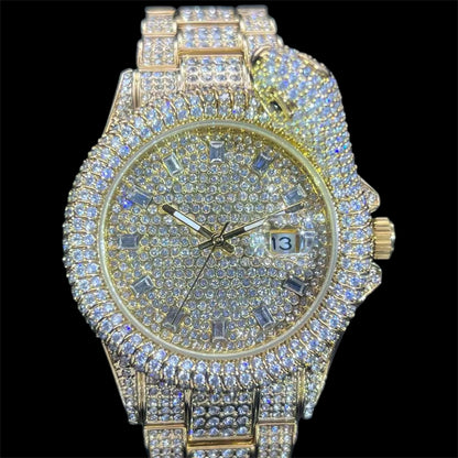 King Cobra 42mm – Iced Out Goud Verguld Horloge