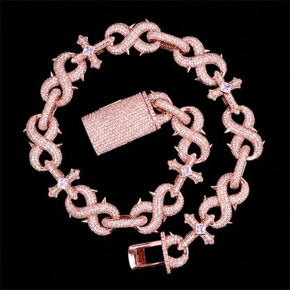 Infinity Kruis Iced Cuban Ketting – 14mm