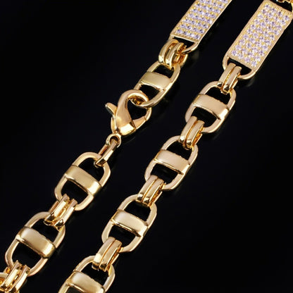 diamanten iced out magnum koningsketting armband van goud