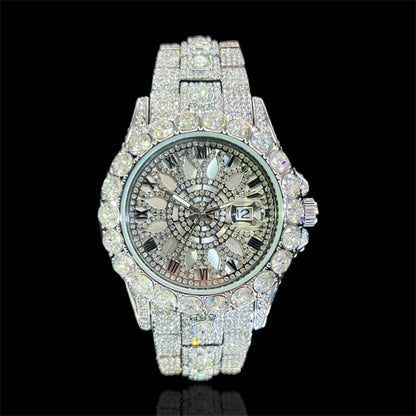 Sunburst Date 45mm – Fully Iced Horloge