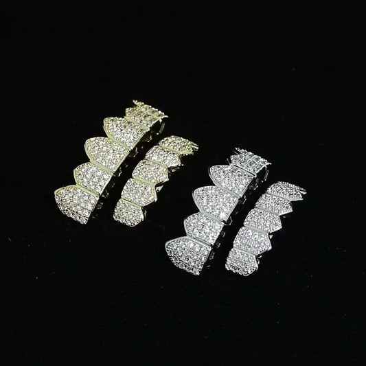 6/6 Gold plated ICED Royal Grillz